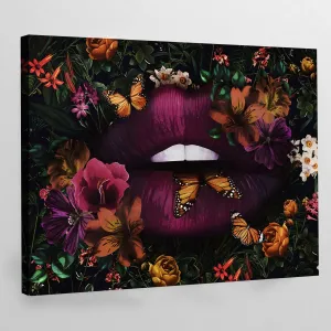 Purple Lips Wall Art