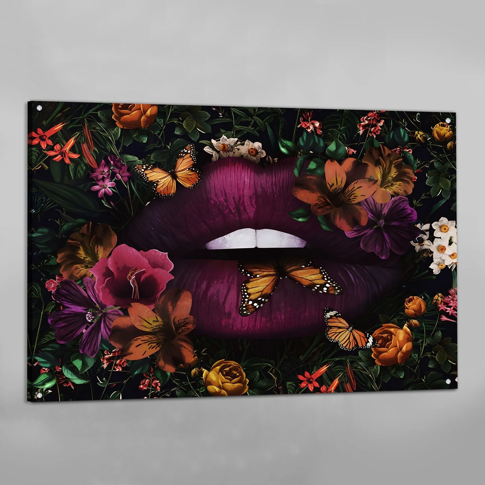 Purple Lips Wall Art