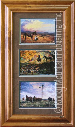 "End of the Day" Western Triple Print by Tim Cox