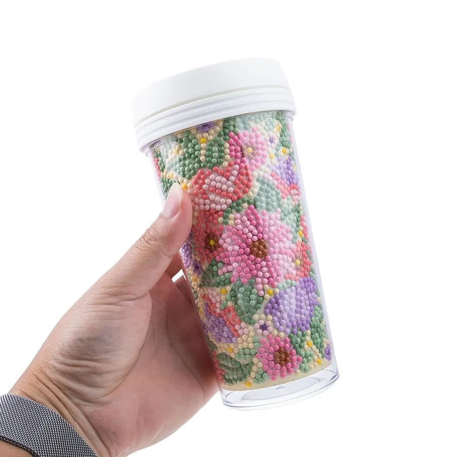 "Floral Dreams" Crystal Art Cold Drink Tumbler