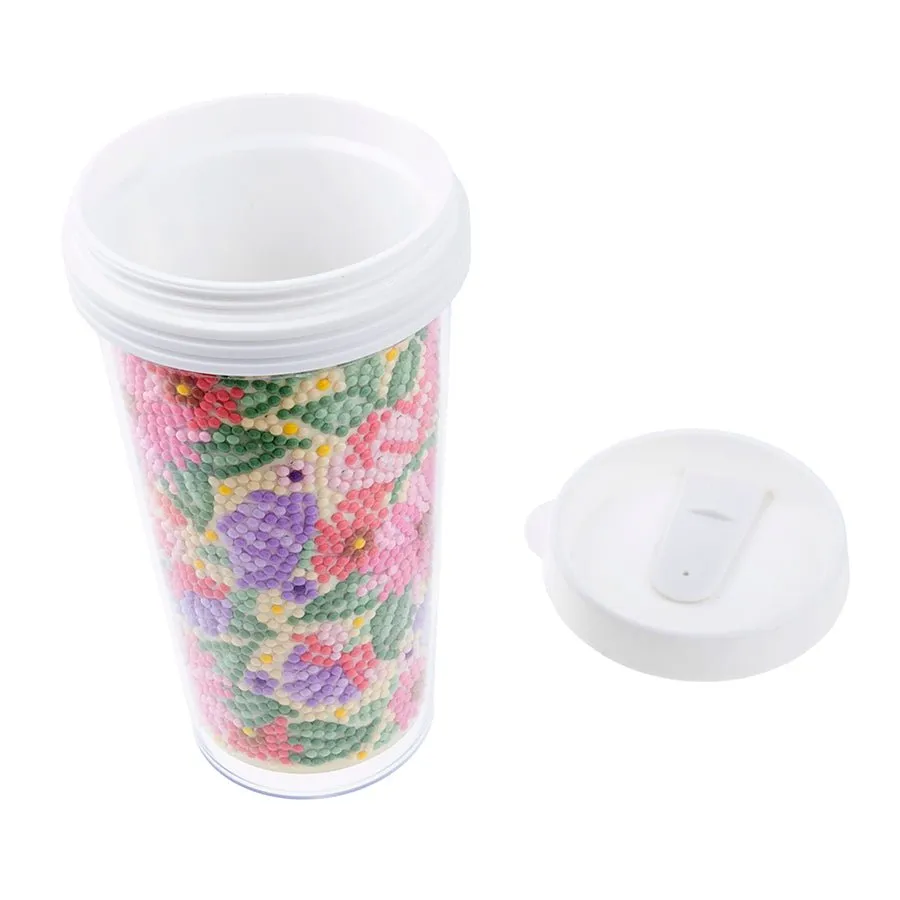 "Floral Dreams" Crystal Art Cold Drink Tumbler