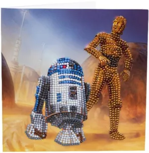 "R2-D2 & C-3PO" Crystal Art Card 18x18cm