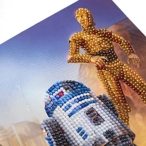 "R2-D2 & C-3PO" Crystal Art Card 18x18cm