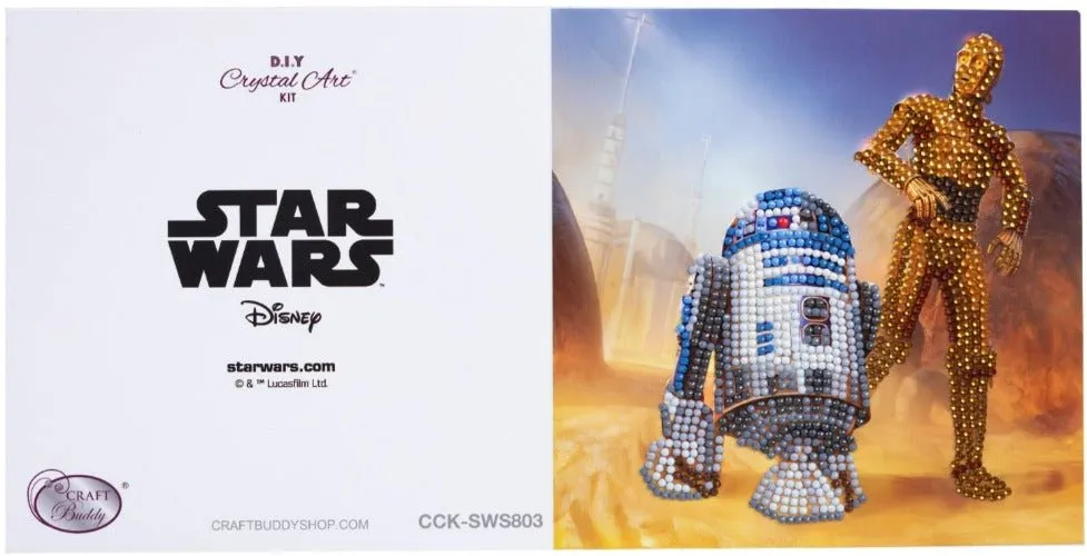 "R2-D2 & C-3PO" Crystal Art Card 18x18cm