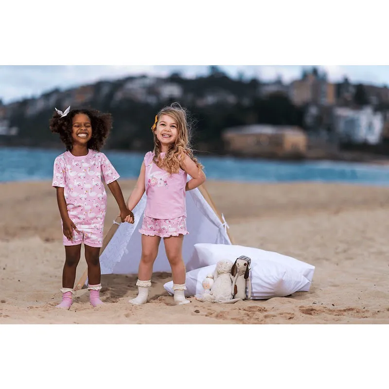 Rock Your Kid Swans SS PJ Set