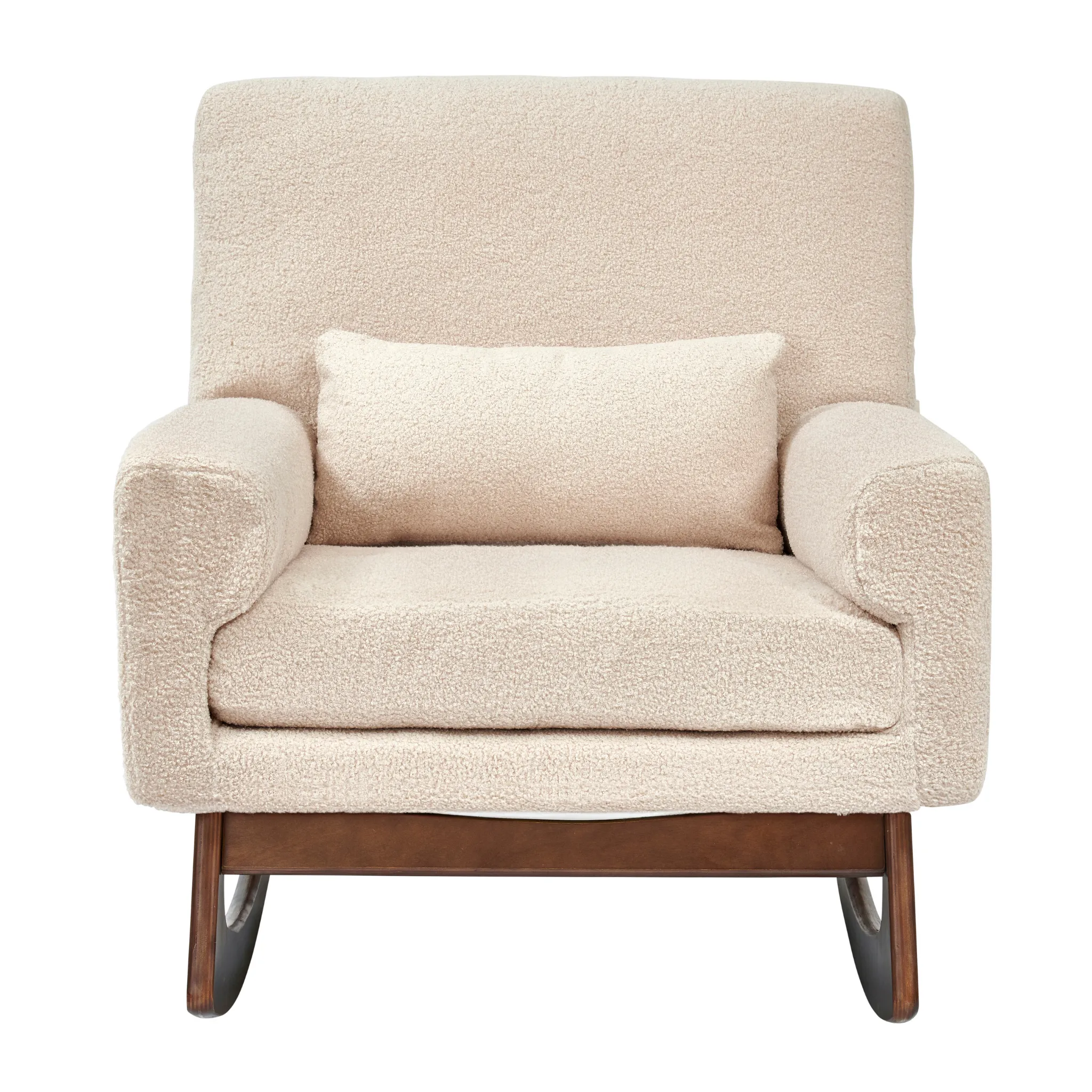 Serena Rocking & Nursing Chair - Biscuit Bouclé And Walnut