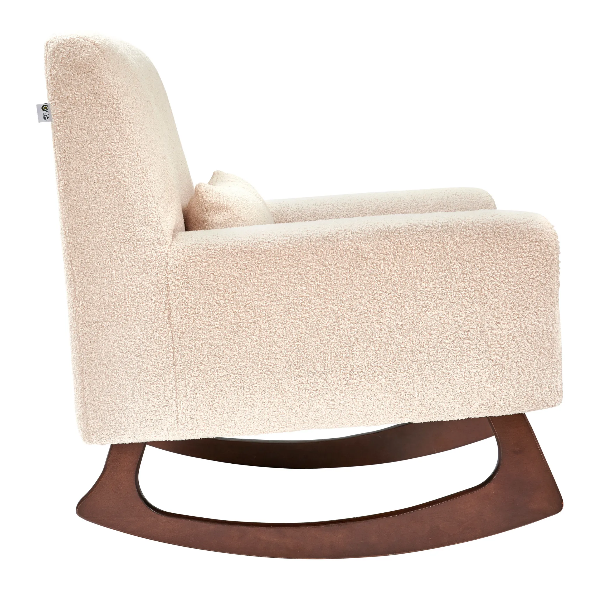 Serena Rocking & Nursing Chair - Biscuit Bouclé And Walnut