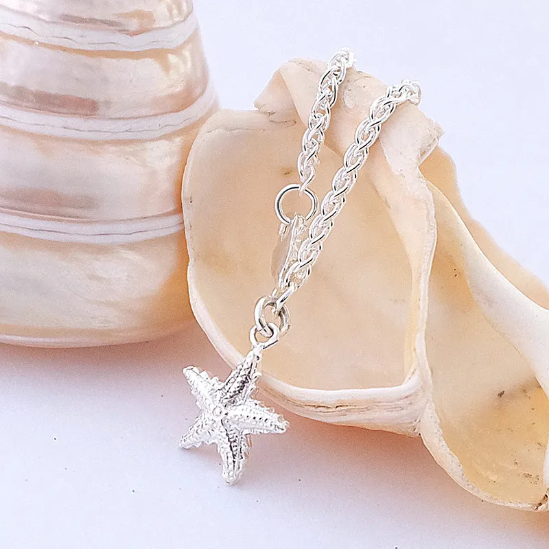 Silver Starfish Necklace by Joy Everley