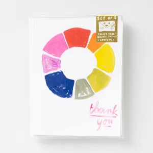 Thank You Color Wheel - Risograph Card Set